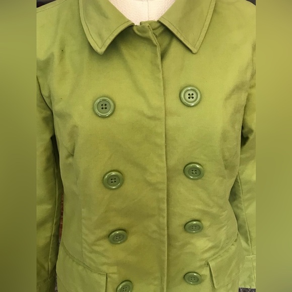 Massimo Coat Double Button Chartreuse Green Size Medium - Picture 2 of 12